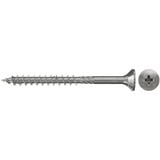 fischer Spanplattenschraube PowerFast 5,0 x 45 Senkkopf PZ 200 Stück, Teilgewinde, nicht rostender Stahl A2