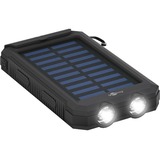 goobay Outdoor Powerbank 8.0 mit Solar schwarz, 8.000 mAh, 2x USB-A