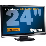 iiyama ProLite E2407HDS Generalüberholt, LCD-Monitor 61 cm (24 Zoll), schwarz (glänzend), FullHD, TN, HDMI, DVI-D, Sound, Retail