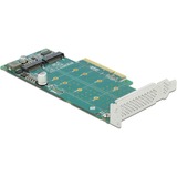 DeLOCK PCI Express x8 Karte zu 2 x intern NVMe M.2 Key M - Bifurcation, Controller 