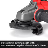 EINHELL Professional Akku-Winkelschleifer AXXIO 18/115, 18Volt rot/schwarz, ohne Akku und Ladegerät