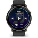 Garmin Venu 4 - 45 mm, Smartwatch schwarz/schiefergrau, Silikon-Armband in grau