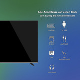 JVC LT-43VDF5455, LED-Fernseher 108 cm (43 Zoll), schwarz, FullHD, Tripple Tuner, VIDAA TV