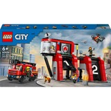 LEGO 60414 City Feuerwehrstation mit Drehleiterfahrzeug, Konstruktionsspielzeug 