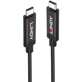 Lindy USB 3.2 Gen 2 Aktivkabel, USB-C Stecker > USB-C Stecker schwarz, 5 Meter, PD, Laden mit bis zu 60 Watt