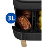 Philips Doppel-Heißluftfritteuse Steam Airfryer Dual Basket edelstahl (dunkel)/gold, 2750 Watt, 2 Körbe 6 Liter + 3 Liter