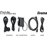 iiyama ProLite T1721MSC-B3, LED-Monitor 43 cm (17 Zoll), schwarz (matt), SXGA, TN, Touchscreen
