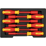Bosch Professional VDE Steckschlüssel-Set Professional, Sechskant 7-14mm rot/gelb, 6-teilig, in L-BOXX-Halbeinlage