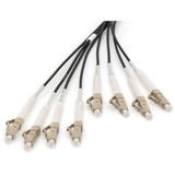 Digitus Glasfaser Universal Breakout Kabel, Duplex, LC/UPC Stecker, Multimode OM4 schwarz, 75 Meter, vorkonfektioniert