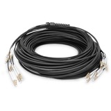 Digitus Glasfaser Universal Breakout Kabel, Duplex, LC/UPC Stecker, Multimode OM4 schwarz, 75 Meter, vorkonfektioniert
