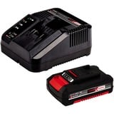 EINHELL Power X-Change Akku-Bohrschrauber TE-CD 18/45 3X-Li +22, 18Volt rot/schwarz, Li-Ion-Akku 2,0Ah, 22-teiliges Zubehör