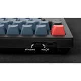 Keychron V1 Knob, Gaming-Tastatur schwarz/blaugrau, DE-Layout, Keychron K Pro Brown, Hot-Swap, RGB, PBT