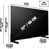 Telefunken XH32P900S, LED-Fernseher 80 cm (32 Zoll), schwarz, WUXGA, Triple Tuner, Mediaplayer