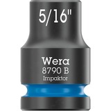 Wera 9608 Nuss-Magnetleiste B Impaktor Imperial 1 Steckschlüsseleinsatz-Satz 3/8" schwarz/grün, 9‑teilig, zöllig, für Schlagschrauber