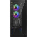 ARCTIC Xtender VG Mirror Black Design, Tower-Gehäuse schwarz, Tempered Glass x 2 (verspiegelt)