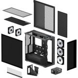 ARCTIC Xtender VG Mirror Black Design, Tower-Gehäuse schwarz, Tempered Glass x 2 (verspiegelt)