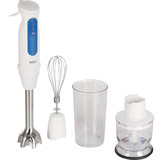 Braun Stabmixer MultiQuick 3 MQ30202M weiß/blau, 900 Watt, mit Zerkleinerer und Schneebesen