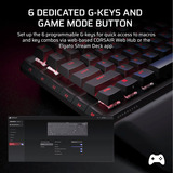 Corsair Vanguard 96 Wireless, Gaming-Tastatur schwarz, DE-Layout, Corsair MLX Plasma