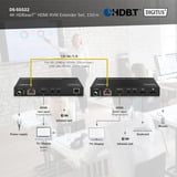 Digitus 4K HDBaseT HDMI KVM Extender Set, HDMI Verlängerung schwarz, 150 m