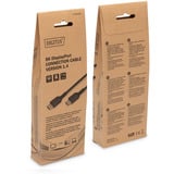 Digitus DisplayPort 1.4 Premium Anschlusskabel, UHD 8K schwarz/grau, 1 Meter