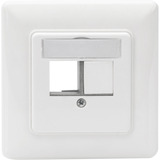 Digitus Frontplatte und Einbaurahmen für Multimedia / Keystone Module weiß