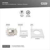 Digitus Frontplatte und Einbaurahmen für Multimedia / Keystone Module weiß