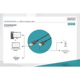 Digitus USB 2.0 Anschlusskabel USB-A (Stecker) > Mini-USB (Stecker) schwarz, 1 Meter