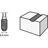 Dremel Schleifband Ø 6,4 mm, Körnung 60, mit Schleifdorn (430) 2 Stück, Schaft Ø 3,2 mm
