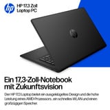 HP 17-cp2058ng, Notebook schwarz, AMD Ryzen 5 7520U, AMD Radeon Graphics, 16 GB LPDDR5, 512 GB (512 GB SSD), Windows 11 Home