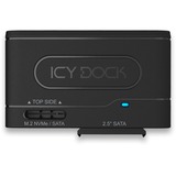 Icy Dock MB104U-1SMB, Dockingstation schwarz, USB-C, SATA, M.2