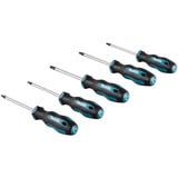 Makita Schraubendreher-Set E-10534, 5-tlg   schwarz/blau,  Ergonomisch, gummierter Handgriff 