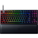 Razer Huntsman V2 TKL, Gaming-Tastatur schwarz, DE-Layout, Razer Clicky Optical (Purple)