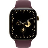 Apple Watch Series 12, Smartwatch Titan Gold, 46 mm, Sportarmband Burgund S/M, Cellular
