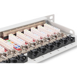 Digitus CAT 6A, Klasse EA High Density Patchpanel, 24 Port grau, 0,5 HE