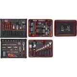 KWB Werkzeugkoffer Grundausstattung, 175-teilig, Werkzeug-Set schwarz/aluminium, Trolley-Aluminiumkoffer