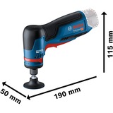 Bosch Akku-Geradschleifer GWG 12V-50 S Professional solo blau/schwarz, ohne Akku und Ladegerät, in L-BOXX