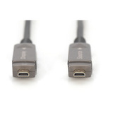 Digitus HDMI / Micro HDMI AOC Hybrid Glasfaserkabel, UHD 4K schwarz, 30 Meter, abnehmbare Stecker