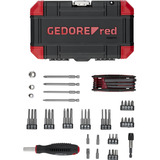 GEDORE red Adventskalender 2025, Werkzeug-Set schwarz/rot, 51-teilig, 1/4"