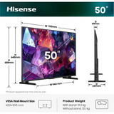 Hisense 50E7S PRO Hi-QLED-Fernseher 126 cm (50 Zoll), schwarz/dunkelgrau, UltraHD/4K, Free-Sync-Premium, 144Hz Panel