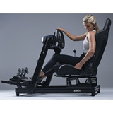 Next Level Racing ERS5 Elite Liegesitz, Rennschalensitz schwarz/weiß, Fabric & Mesh Edition