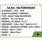 COBI Sd.Kfz. 184 Ferdinand, Konstruktionsspielzeug Maßstab 1:28
