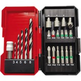 EINHELL Power X-Change Akku-Schlagbohrschrauber TE-CD 18/2 Li-i +22, 18Volt rot/schwarz, Li-Ionen Akku 2,5Ah, Koffer E-Box Basic + Bit-Bohrer-Set