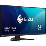 EIZO FlexScan EV3451X-BK, LED-Monitor 86.7 cm (34.1 Zoll), schwarz, UWQHD, Curved, HDMI, DP, USB-C, USB-Hub, 100Hz Panel