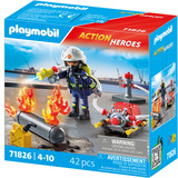 PLAYMOBIL 71826 Action Heroes Löschung eines Gastanks, Konstruktionsspielzeug 