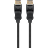 goobay Essential Kabel DisplayPort Stecker > DisplayPort Stecker, 8K / 120Hz schwarz, 5 Meter, 40 Gbit/s, DisplayPort 2.0 / 2.1
