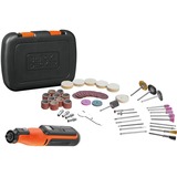 BLACK+DECKER Multifunktions-Werkzeug BCRT8IK-XJ, 7,2Volt orange/schwarz, 52-teiliges Zubehör, im Koffer