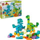 LEGO 10451 DUPLO Town Dinos auf Rädern 3-in-1-Set, Konstruktionsspielzeug 