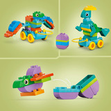 LEGO 10451 DUPLO Town Dinos auf Rädern 3-in-1-Set, Konstruktionsspielzeug 