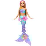 Mattel Barbie Meerjungfrau mit magischen Blüten blond, Puppe 