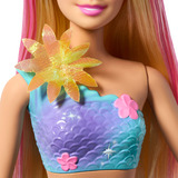 Mattel Barbie Meerjungfrau mit magischen Blüten blond, Puppe 